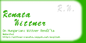 renata wittner business card